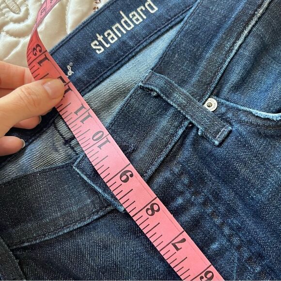 7 For All Mankind The Standard Straight Dark Wash Jeans Size 33 - Picture 11 of 13